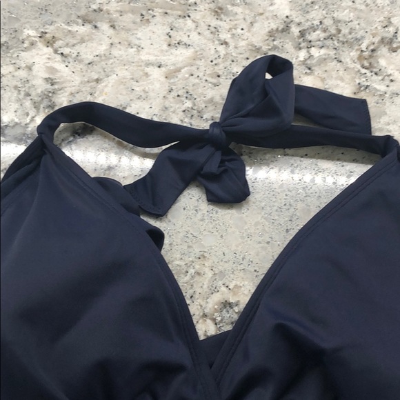 ATHLETA Bra Cup Wrap Bikini Top ~ 40D-DD ~ Navy - Picture 4 of 8